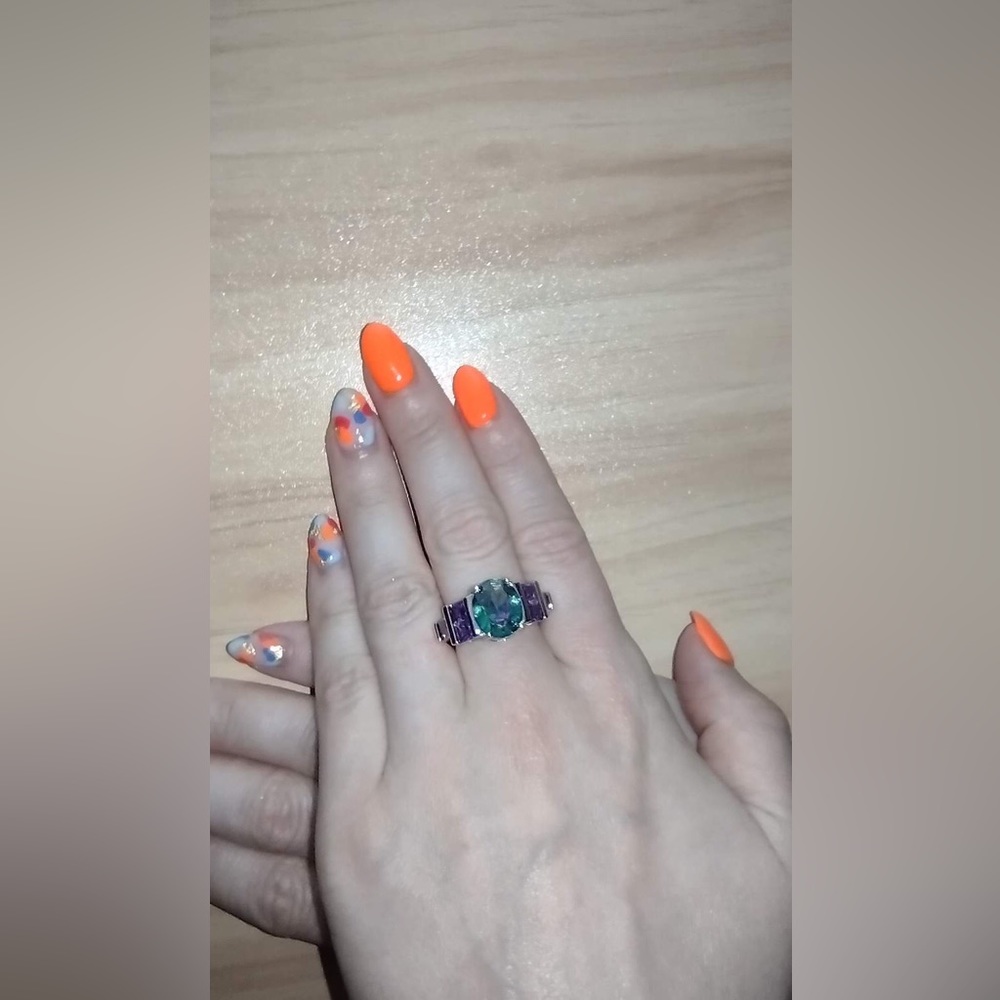 Mystic Topaz & Amethyst Ring